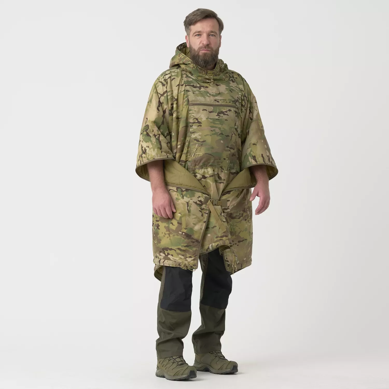 С чем носить пончо Helikon-Tex Swagman Roll: комплект по слоям для поля