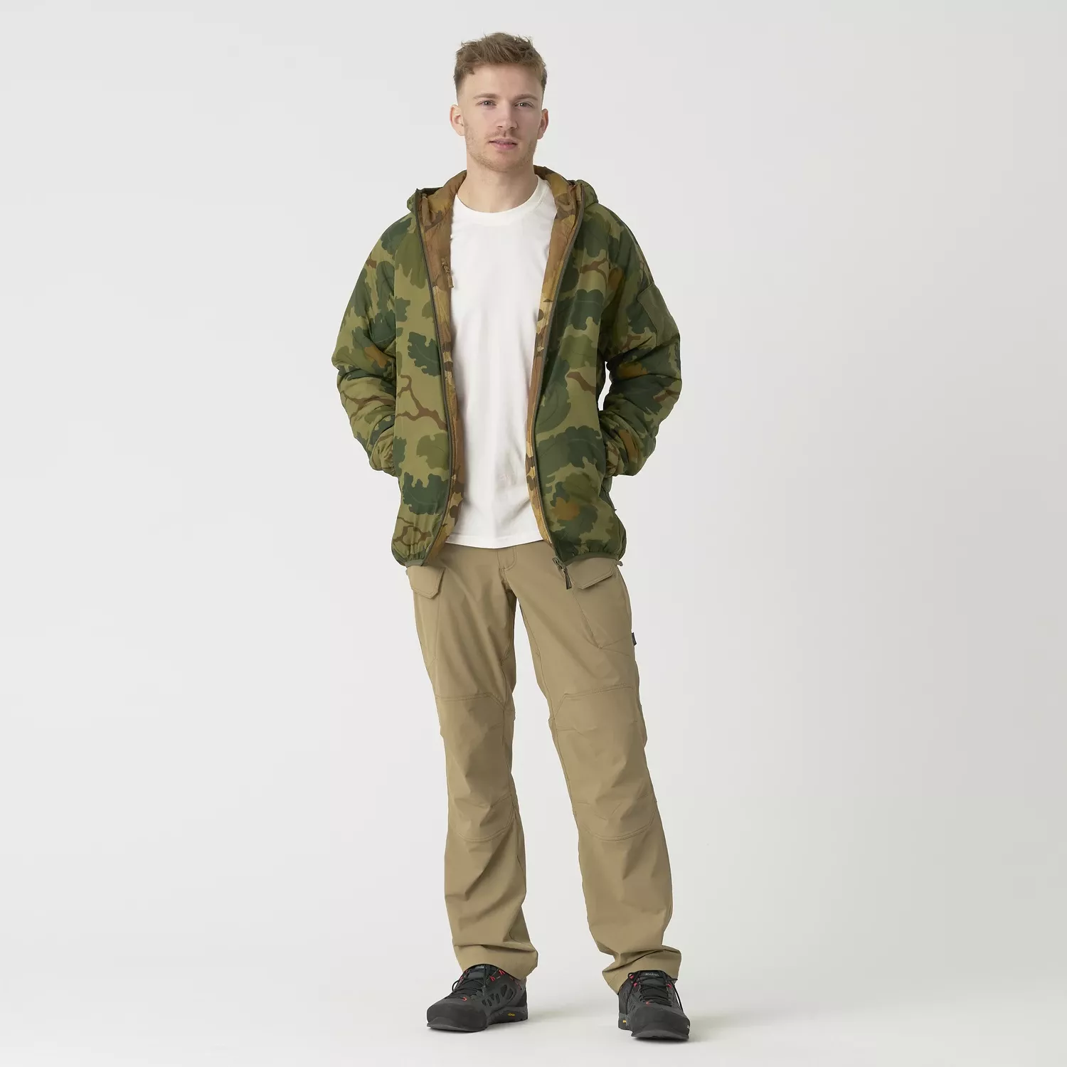 Двусторонняя утеплённая куртка с капюшоном Helikon-Tex Reversible Wolfhound Hoodie Jacket, фото 4