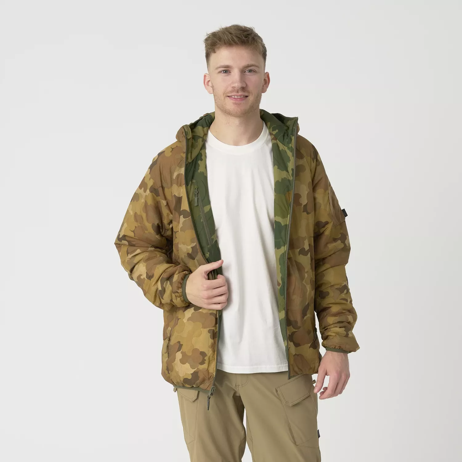 Двусторонняя утеплённая куртка с капюшоном Helikon-Tex Reversible Wolfhound Hoodie Jacket, фото 6