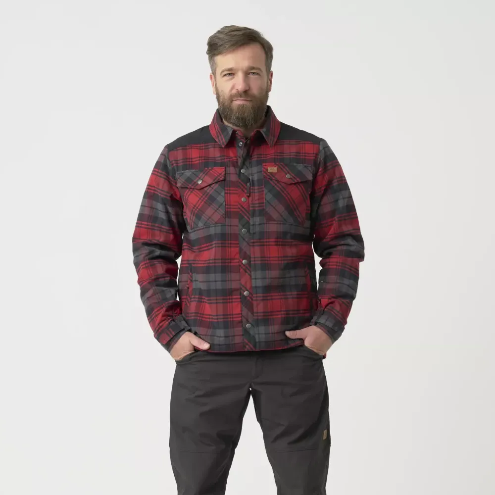 Helikon-Tex Warden Winter Shirt Slate Crimson Plaid