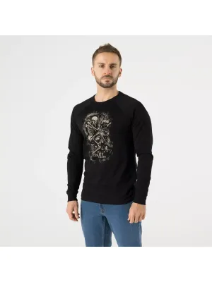Футболка с длинным рукавом с принтом «Борьба до самой могилы» (T-shirt Long Sleeve (Fight to the grave))