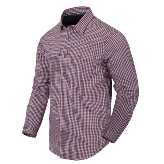 Рубашка COVERT CONCEALED CARRY Helikon, цвет SCARLET FLAME CHECKERED