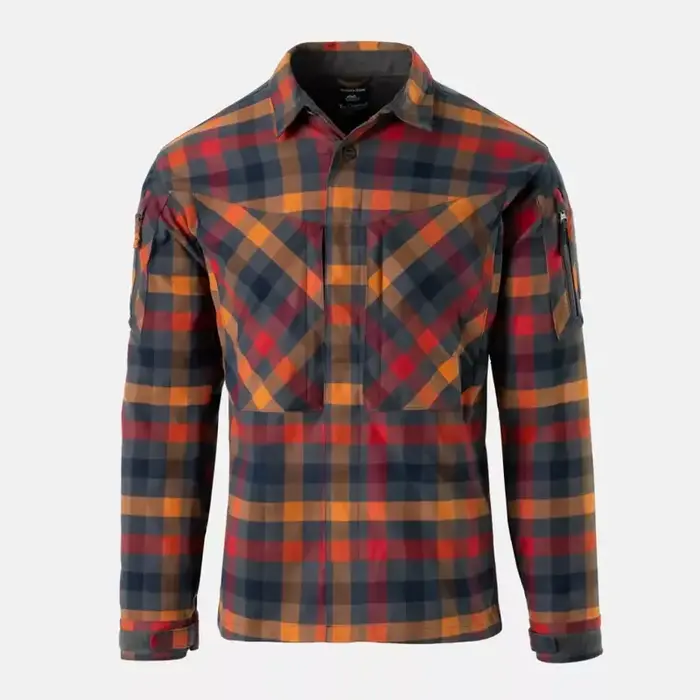 Рубашка MBDU Flannel Helikon, цвет Dark Autumn Checkered