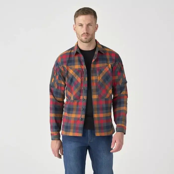 Рубашка MBDU Flannel Helikon, цвет Dark Autumn Checkered