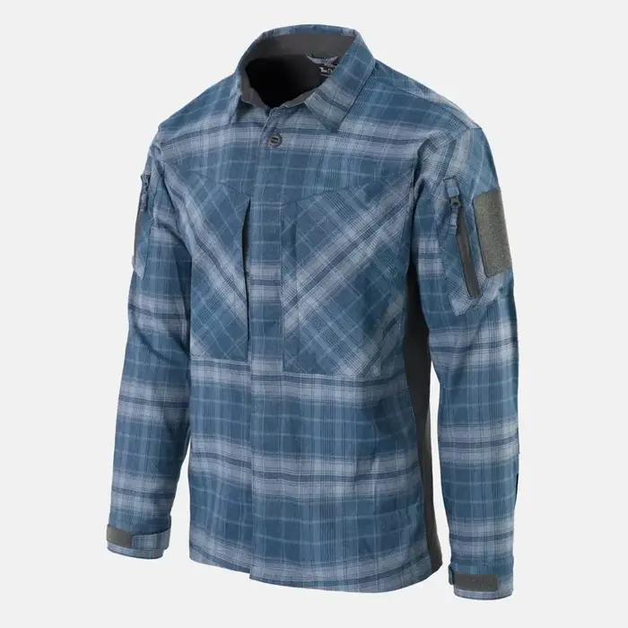 Рубашка MBDU Flannel Helikon, цвет  Western Blue Plaid
