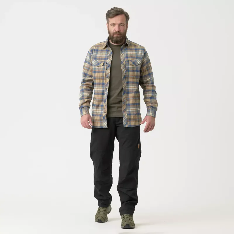 Рубашка тактическая Helikon-Tex Defender Mk2 Pilgrim для туризма и бушкрафта, длинный рукав