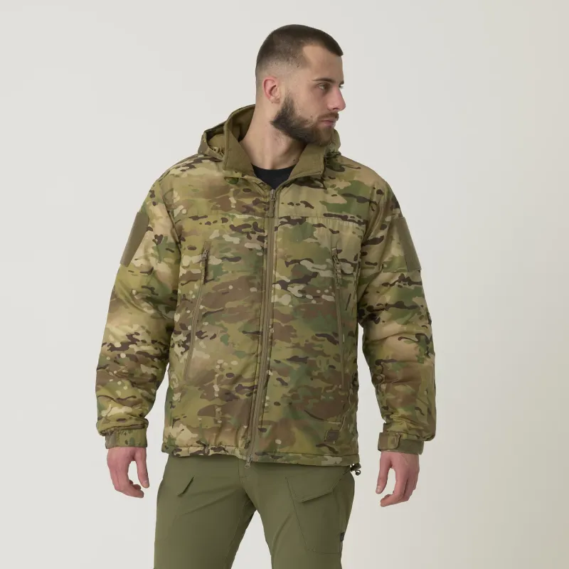 Лёгкая зимняя куртка Helikon-Tex Level 7 — камуфляж MultiCam