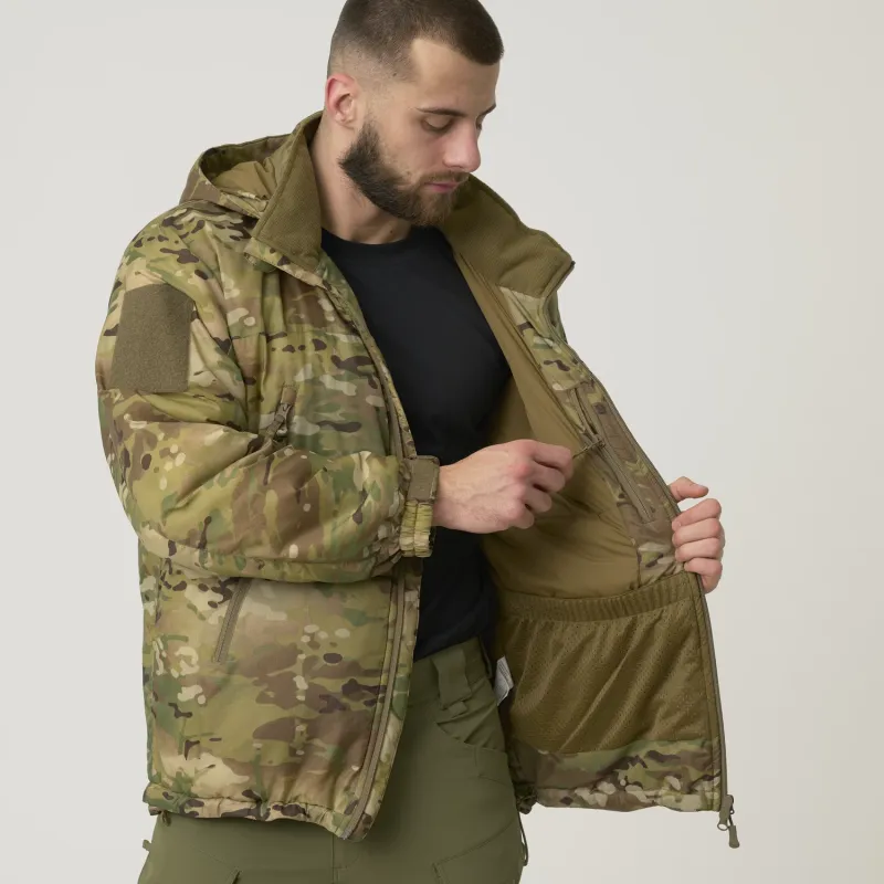 Лёгкая зимняя куртка Helikon-Tex Level 7 — камуфляж MultiCam